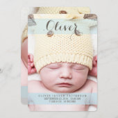 Sweetest Dream Two Photo Modern Birth Announounanc Aankondiging (Voorkant / Achterkant)