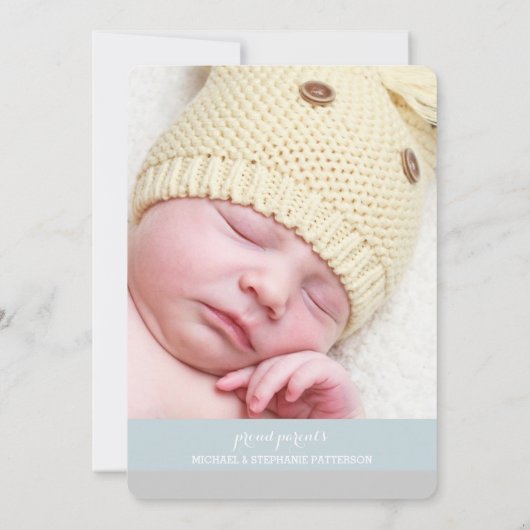 Sweetest Dream Two Photo Modern Birth Announounanc Aankondiging (Achterkant)