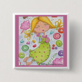 Sweetest Dreams Vierkante Button 5,1 Cm (Voorkant)