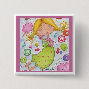 Sweetest Dreams Vierkante Button 5,1 Cm