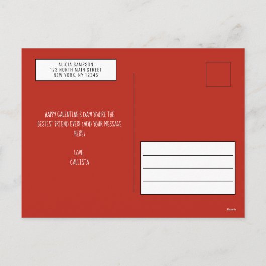 Sweetest Gal Pal Lollipop Galentine's Day Greeting Feestdagenkaart (Achterkant)