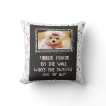 Sweetest Girl of All Custom Dog Photo Sierkussen