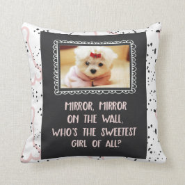 Sweetest Girl of All Custom Dog Photo Sierkussen