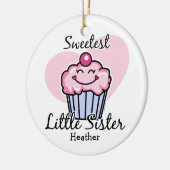 Sweetest Little Sister Personalized Ornament (Links)