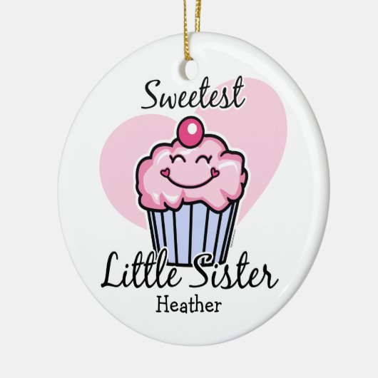 Sweetest Little Sister Personalized Ornament (Links)