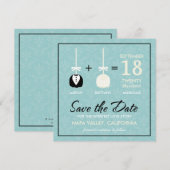 Sweetest Love Cakepop Modern Save the Date (Voorkant / Achterkant)
