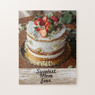 Sweetest. Mam. Ooit met Cake Moederdag Gift Legpuzzel