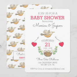 Sweetest Mama Bird die over nestBaby shower vliegt Kaart