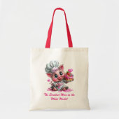 Sweetest Mom Pig Chef Tote Bag (Voorkant)