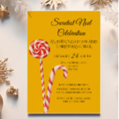 Sweetest Noel Candy Cane Christmas Party Invite Kaart