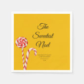 Sweetest Noel Candy Cane Papier Servetten | Feest (Voorkant)