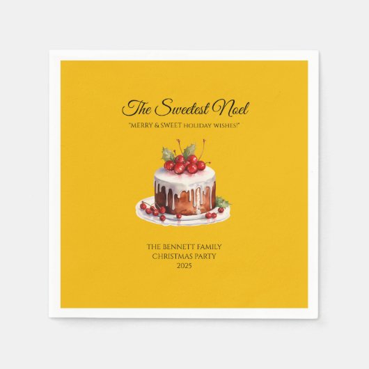 Sweetest Noel Christmas Paper Napkins | Party Item Servet (Voorkant)