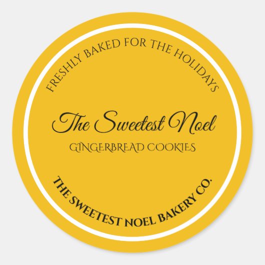 Sweetest Noel Elegant Christmas Baking Label (Voorkant)