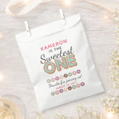 SWEETEST ONE Blue Iced Donuts Baby Eerste Verjaard Bedankzakje (Geknipt)