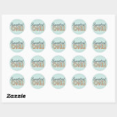 SWEETEST ONE Blue Iced Donuts Baby Eerste Verjaard Ronde Sticker (Vel)