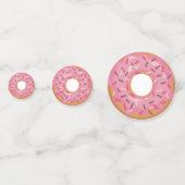 SWEETEST ONE Pink Iced Donuts Baby Eerste Verjaard Confetti (Achterkanten)