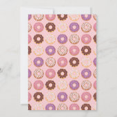 SWEETEST ONE Pink Iced Donuts Baby Eerste Verjaard Kaart (Achterkant)