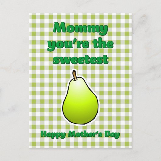 Sweetest Pear Moederdag Briefkaart (Voorkant)