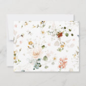 Sweetest Pink Floral Personalized Stationery Notitiekaartje (Achterkant)