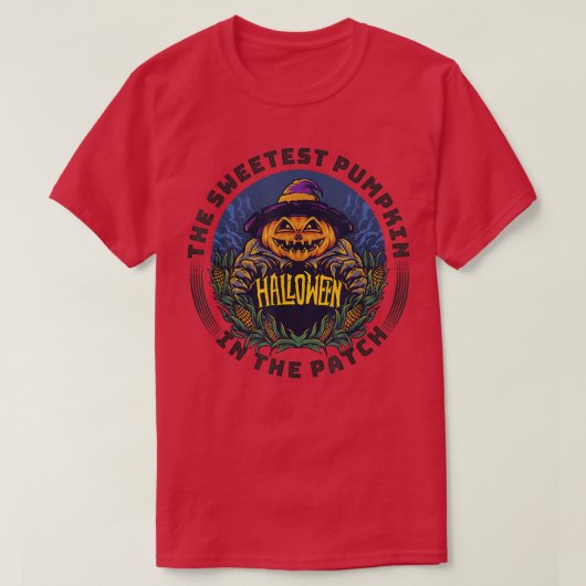 Sweetest Pumpkin in the Patch Funny Jack-O-Lantern T-shirt (Design voorkant)
