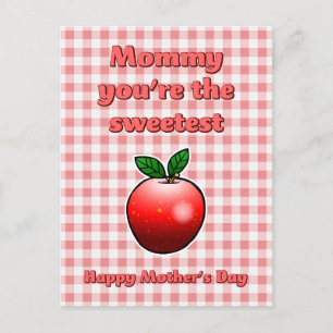 Sweetest Red Apple Moederdag Briefkaart
