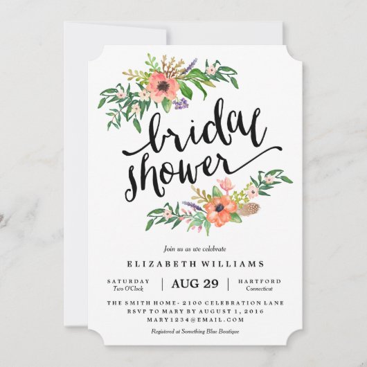 Sweetest Shower Bridal Shower Uitnodiging (Voorkant)