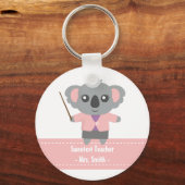 Sweetest Teacher, Cute Koala Beer, appreciatie Sleutelhanger (Voorkant)