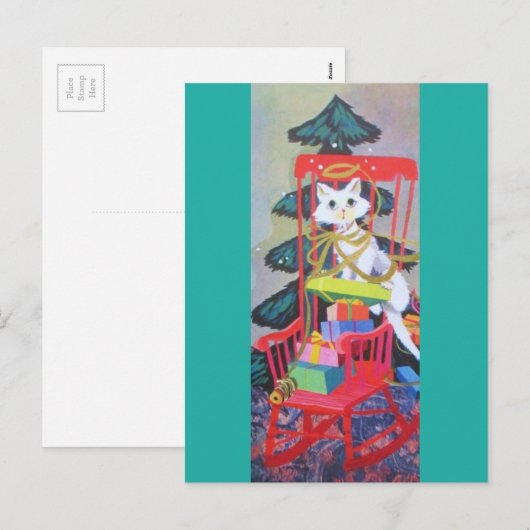 Sweetest Vintage-kerstkeuten Feestdagenkaart (Voorkant / Achterkant)