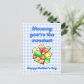 Sweetest Wine Gums Moederdag Briefkaart (Staand voorkant)