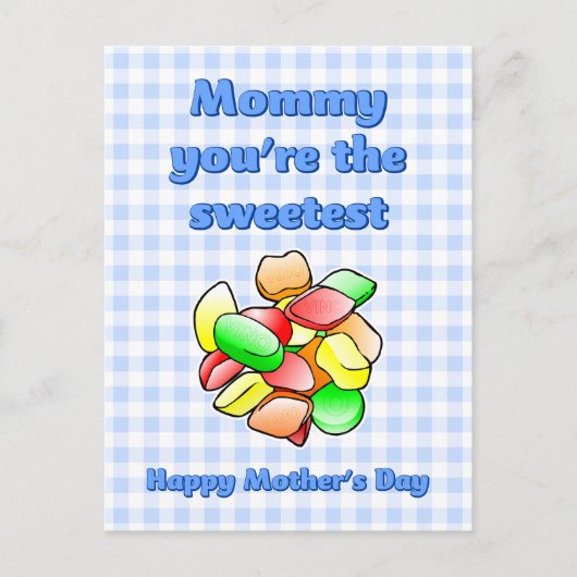 Sweetest Wine Gums Moederdag Briefkaart (Voorkant)