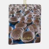 Sweetgrass Manden op de markt in Charleston, SC Keramisch Ornament (Rechts)