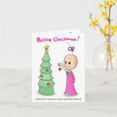 SweetHart-kerstboom Wenskaart (met QR) Kaart (Gele Bloem)