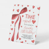 Sweetheart 1st Birthday Time Capsule Sign Reclamebord Met Voetstuk (Voorkant)