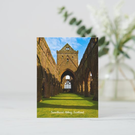 Sweetheart Abbey, Schotland Briefkaart (Staand voorkant)