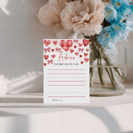 Sweetheart Baby Shower Advice Card Kaart