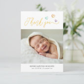 Sweetheart Baby shower foto Dank je kaart (Staand voorkant)