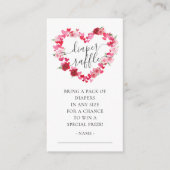 Sweetheart Baby shower Luier Raffle Ticket Informatiekaartje (Voorkant)