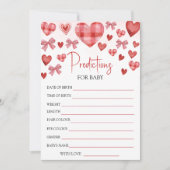 Sweetheart Baby Shower Predictions Card Kaart (Voorkant)
