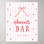 Sweetheart Baby Shower Sweets Sign Poster (Voorkant)