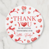 Sweetheart Baby Shower Thank You Card Bedankjes Labels (Voorkant)