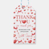 Sweetheart Baby Shower Thank You Card Cadeaulabel (Voorkant)
