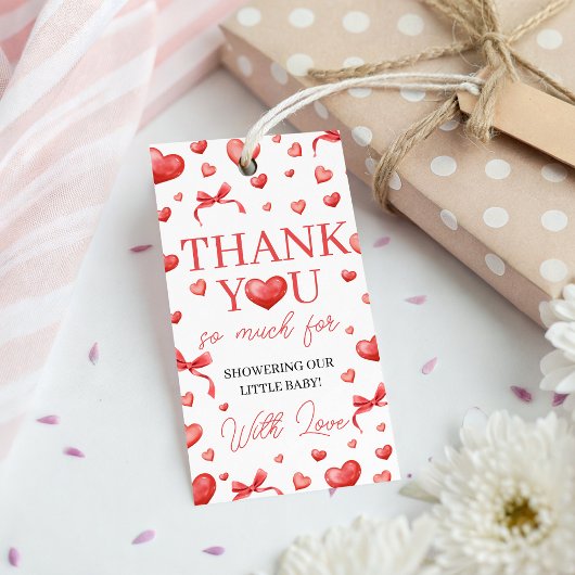 Sweetheart Baby Shower Thank You Card Cadeaulabel