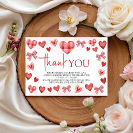 Sweetheart Baby Shower Thank You Card Informatiekaartje