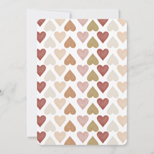 SWEETHEART Baby shower Valentijnse  uitnodiging (Achterkant)