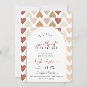 SWEETHEART Baby shower Valentijnse  uitnodiging