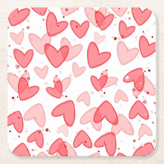 Sweetheart Baby Shower Valentine  Kartonnen Onderzetters (Voorkant)