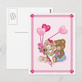 Sweetheart Beren Briefkaart (Voorkant / Achterkant)