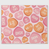 Sweetheart Berichten Patroon Cadeaupapier (Vlak)