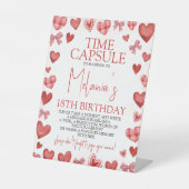Sweetheart Birthday Time Capsule Card Reclamebord Met Voetstuk (Voorkant)