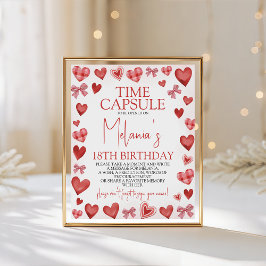 Sweetheart Birthday Time Capsule Card Reclamebord Met Voetstuk